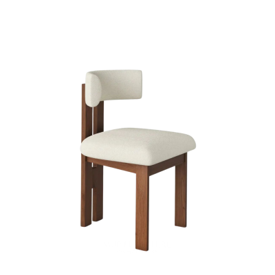 Moon Table solid jati with Marmer cream