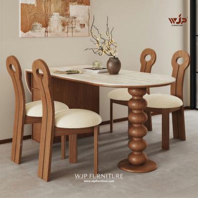 Ball Table Jati Marmer Set